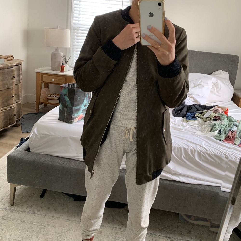 Olive Bomber Jacket